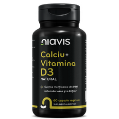 Calciu + Vitamina D3 Natural 60 cps