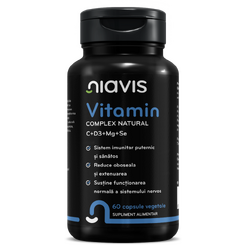 Vitamin Complex Natural C+D3+Mg+Se 60 cps