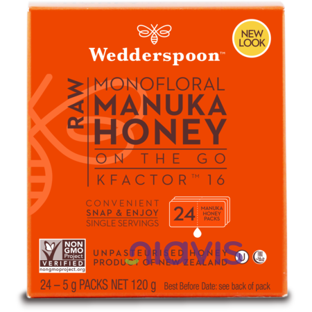 Wedderspoon Miere De Manuka KFactor 16 RAW - 24 plicuri x 5g