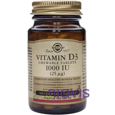 Solgar Vitamin D-3 1000 IU chewable 100 tablete