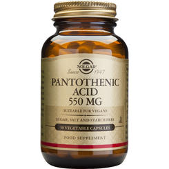 Pantothenic acid 550mg 50 capsule vegetale