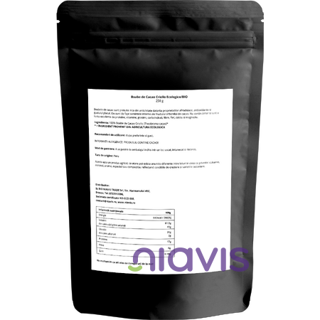 Niavis Boabe de cacao intregi Ecologice/Bio 250g