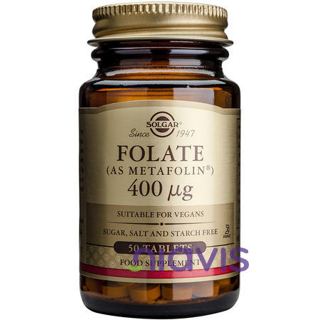 Solgar Folate (as Metafolin) 400mcg 50 tabs