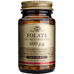 Solgar Folate (as Metafolin) 400mcg 50 tabs