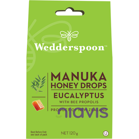 Wedderspoon Bomboane (Dropsuri) cu Miere de Manuka, Eucalipt si Propolis 120g