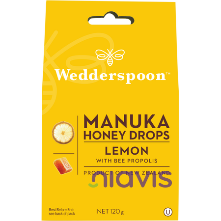 Wedderspoon Bomboane (Dropsuri) cu Miere de Manuka, Lamaie si Propolis 120g