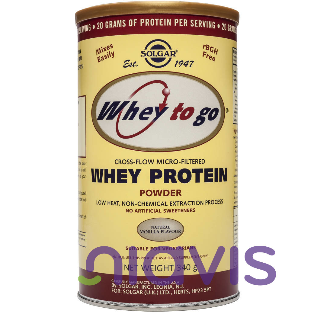 WHEY TO GO PROTEIN VANILLA powder 340gr Solgar Natural Niavis