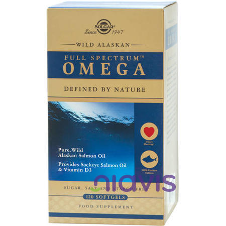 Solgar Spectru complet Omega (Full Spectrum) din Somon Sălbatic de Alaska – Wild Alaskan Full Spectrum softgels 120s