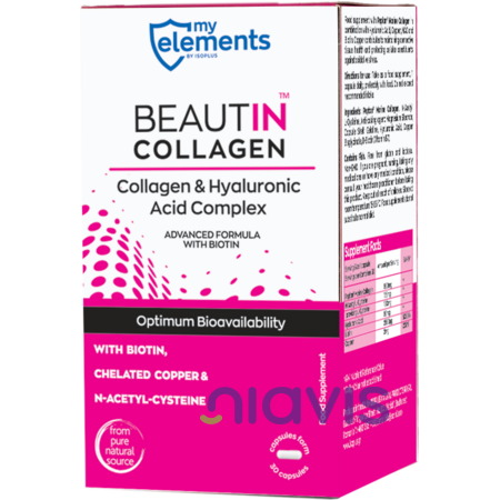 my elements Beautin Colagen cu Acid Hialuronic si Biotina 30Cps
