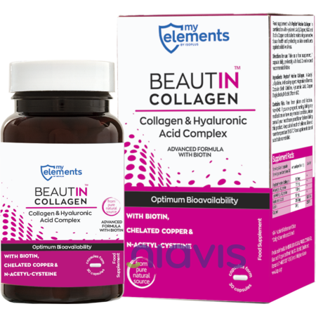 my elements Beautin Colagen cu Acid Hialuronic si Biotina 30Cps