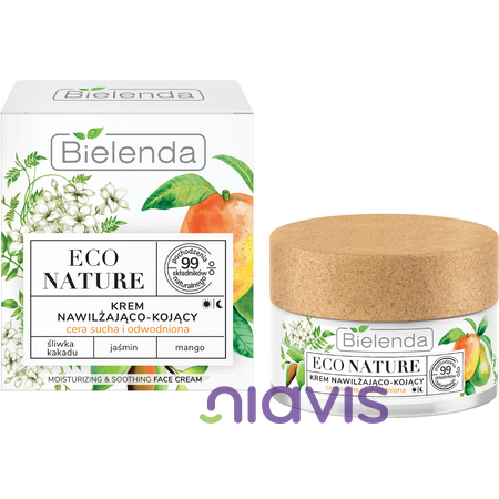 Bielenda ECO NATURE - Crema de Fata Hidratanta si Calmanta cu  Prune Kakadu, Iasomie si Mango 50 ml