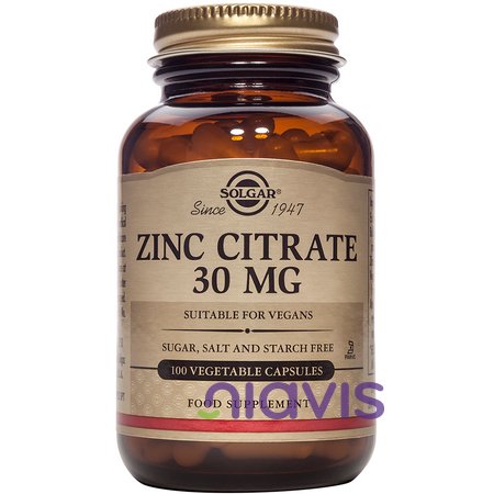 Solgar ZINC CITRATE 30mg veg. caps 100s