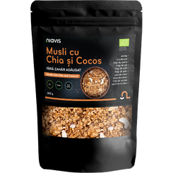 Magazin naturist: Producator / Distribuitor de produse naturiste, Niavis Musli cu Chia si Cocos Ecologic/BIO 200g, 3 , Niavis