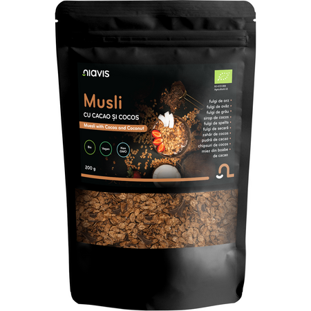 Niavis Musli cu Cacao si Cocos Ecologic/BIO 200g