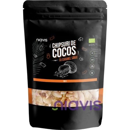 Niavis Chipsuri de Cocos cu Caramel Sarat Ecologice/BIO 100g