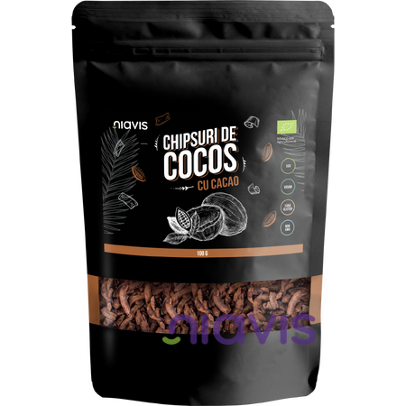 Niavis Chipsuri de Cocos cu Cacao Ecologice/Bio 100g