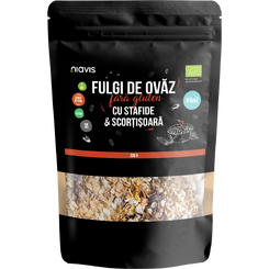 Fulgi de Ovaz Fini Fara Gluten cu Stafide si Scortisoara  Ecologici/Bio 200g