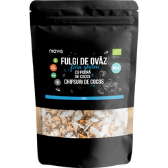 Fulgi de Ovaz Fini Fara Gluten cu Pudra de Cocos si Chipsuri de Cocos Ecologici/Bio 200g