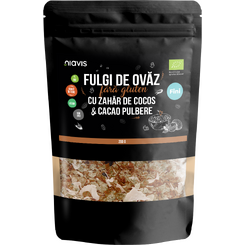 Fulgi de Ovaz Fini Fara Gluten cu Zahar de Cocos si Cacao Ecologici/Bio 200g