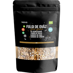 Niavis Fulgi de Ovaz Fini Fara Gluten cu Scortisoara, Pudra de Cocos, Chia si Seminte de Canepa Ecologici/Bio 200g