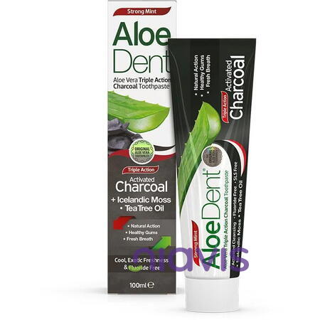 Optima Pasta de Dinti cu Aloe Vera, Carbune Activ si Tea Tree 100ml