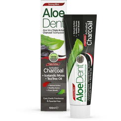 Pasta de Dinti cu Aloe Vera, Carbune Activ si Tea Tree 100ml