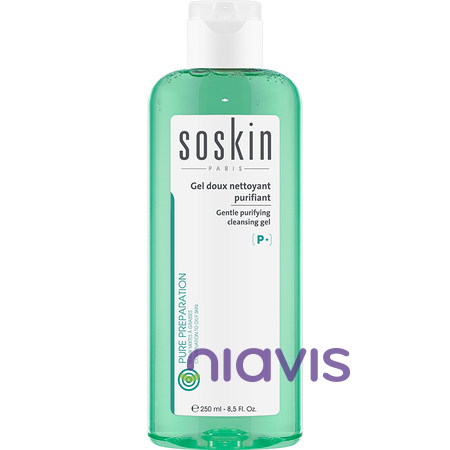 SOSKIN Gel de Curatare Purificator cu Extract de Castravete pentru Ten Mixt si Gras 250ml