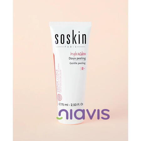 SOSKIN HYDRAGLOW Peeling Delicat pentru Fata cu Pudra de Samburi de Caise  75ml