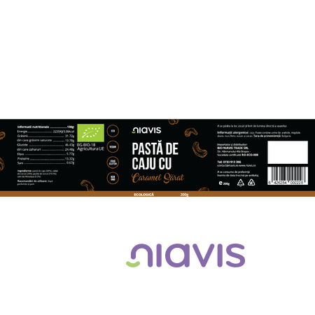 Niavis Pasta de Caju cu Caramel Sarat Ecologica/BIO 200g