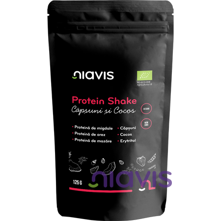 Niavis Protein Shake cu Capsuni si Cocos Ecologic/BIO 125g