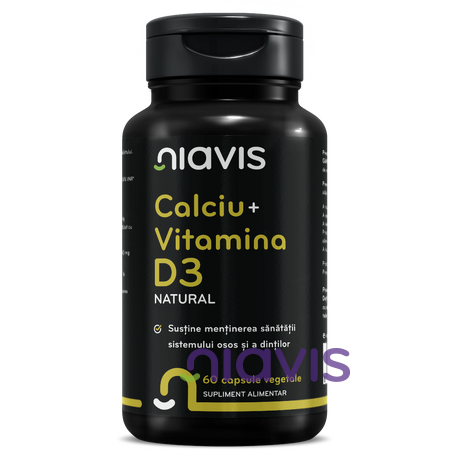 Niavis Calciu + Vitamina D3 Natural 60 cps