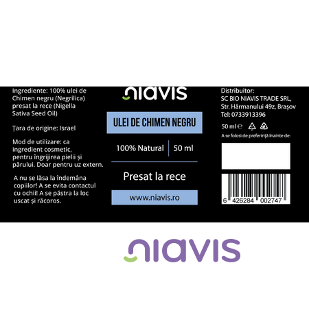 Niavis Ulei de Chimen Negru (Negrilica) 50ml