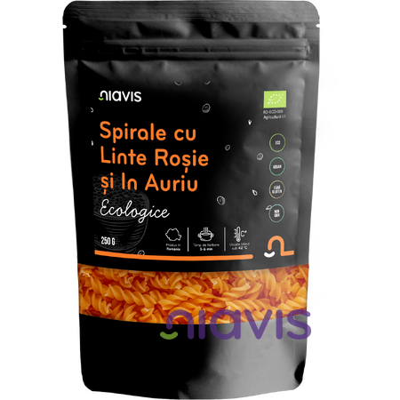 Niavis Spirale cu Linte Rosie si In Auriu Ecologice/BIO 250g