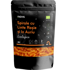 Spirale cu Linte Rosie si In Auriu Ecologice/BIO 250g