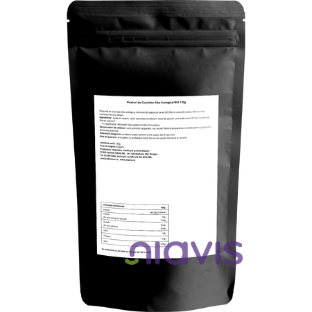 Niavis Picaturi de Ciocolata Alba Ecologice/BIO 125g