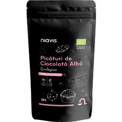 Niavis Picaturi de Ciocolata Alba Ecologice/BIO 125g