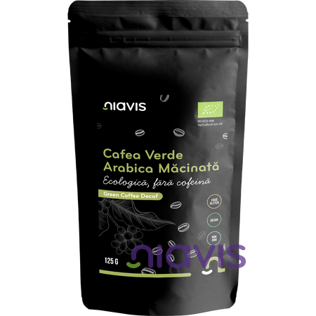 Niavis Cafea Verde Arabica Macinata - Fara Cofeina Ecologica/BIO 125g