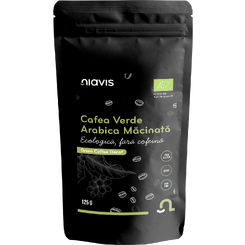 Niavis Cafea Verde Arabica Macinata - Fara Cofeina Ecologica/BIO 125g