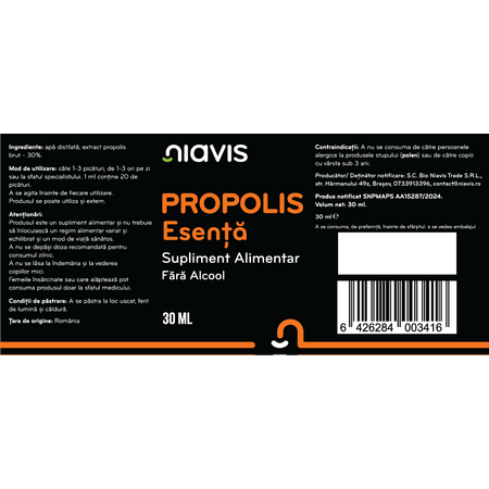 Niavis Propolis Esenta Fara Alcool 30ml
