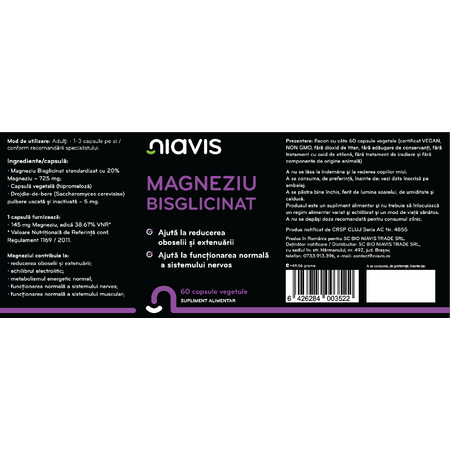 Niavis Magneziu Bisglicinat 60cps