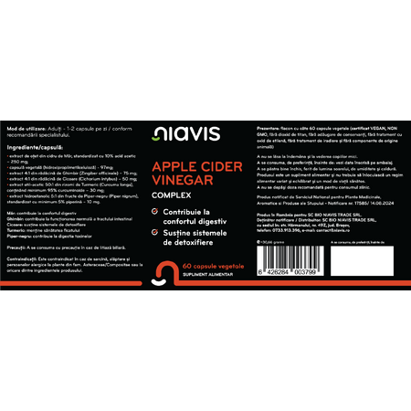 Niavis Apple Cider Vinegar Complex 60cps