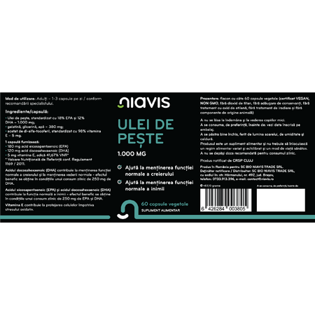 Niavis Ulei de Peste 1000mg 60cps