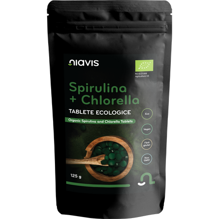 Niavis Spirulina + Chlorella Tablete Ecologice/BIO 125g