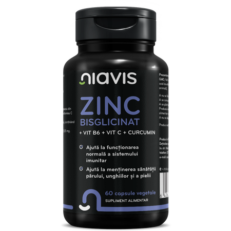 Niavis ZINC Bisglicinat + Vit B6 + Vit C + Curcumin 60 cps