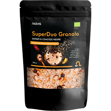 Niavis SuperDuo Granola - Mango & Coacaze Negre Ecologica 250g