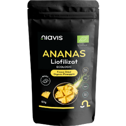 Magazin naturist: Producator / Distribuitor de produse naturiste, Niavis Ananas Liofilizat Bucati Ecologic/BIO 50g, 5 , Niavis