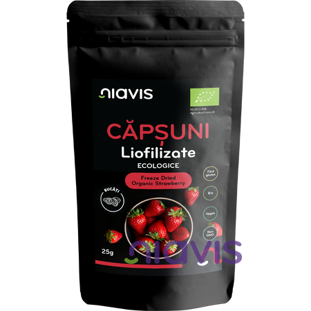 Niavis Capsuni Liofilizate Bucati Ecologice/BIO 25g