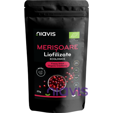 Niavis Merisoare Liofilizate Bucati Ecologice/BIO 25g