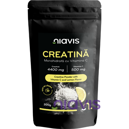 Niavis Creatina Monohidrata cu Vitamina C - Gust de Lamaie 200g
