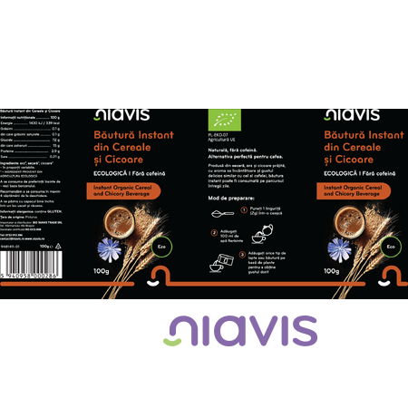 Niavis Bautura Instant din Cereale si Cicoare Ecologica/BIO 100g